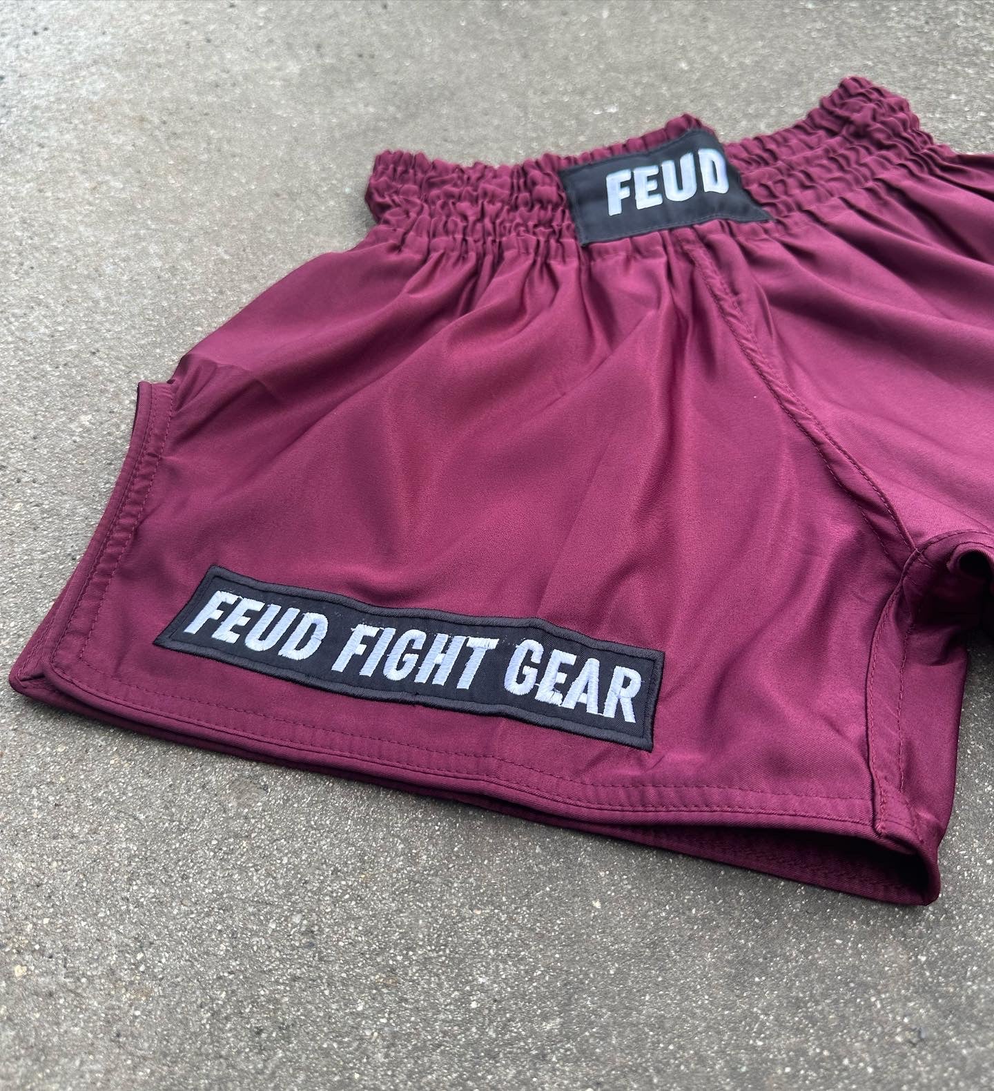 Burgundy Thai Shorts front view product image