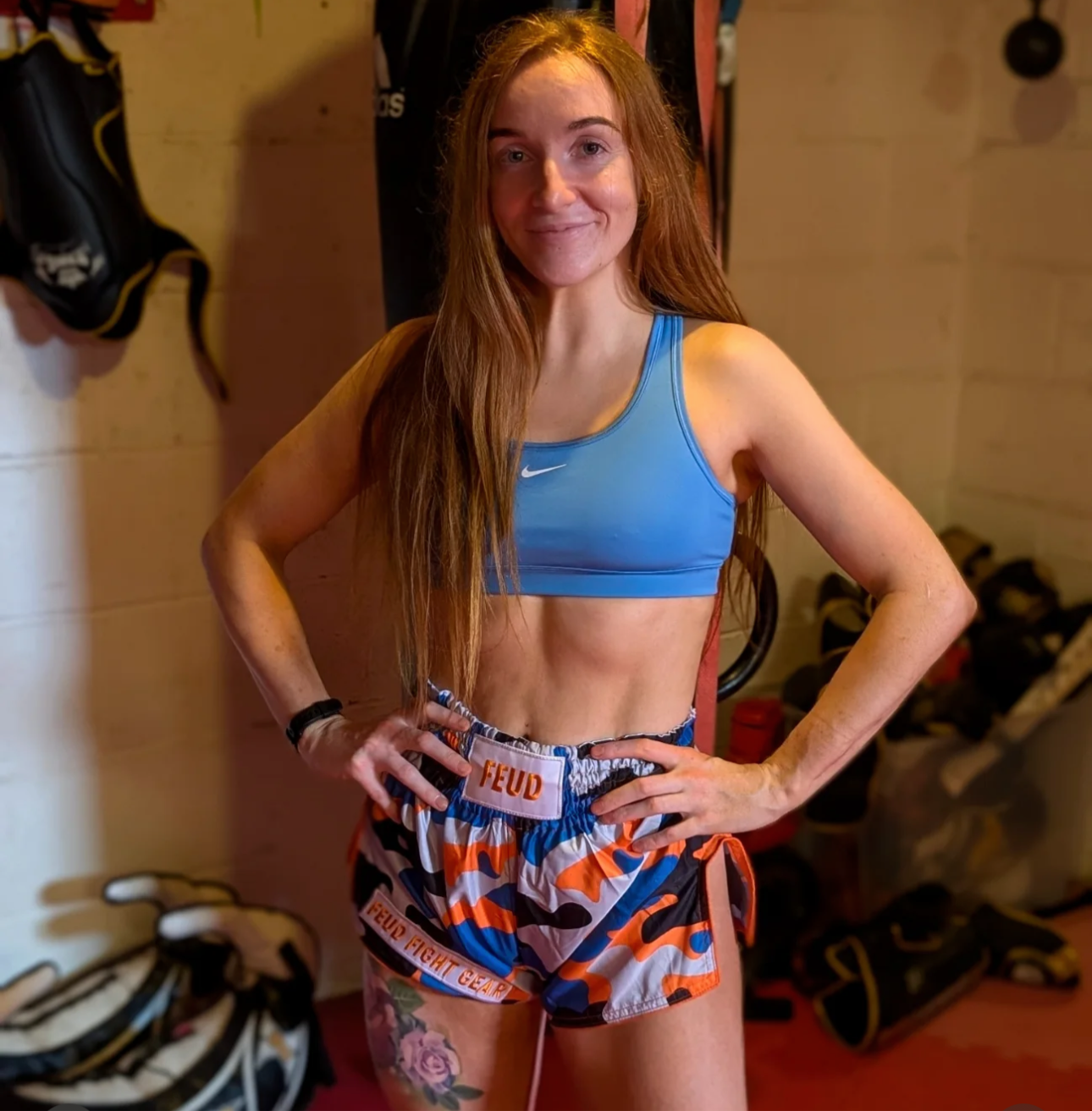Camo print Muay Thai shorts