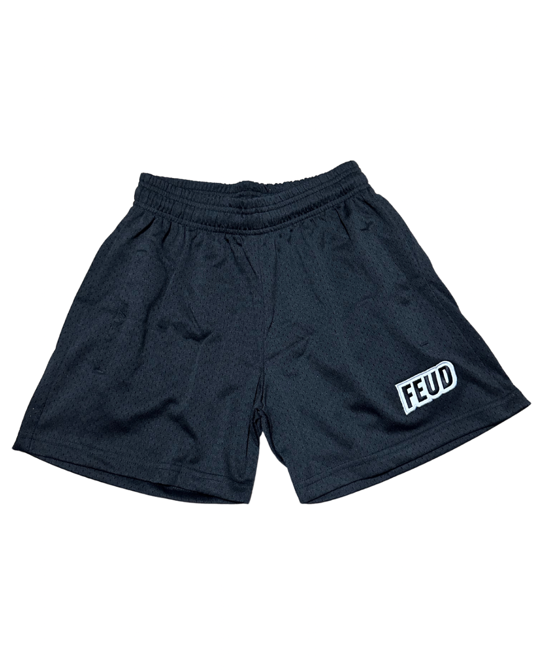 Feud mesh training shorts on white background