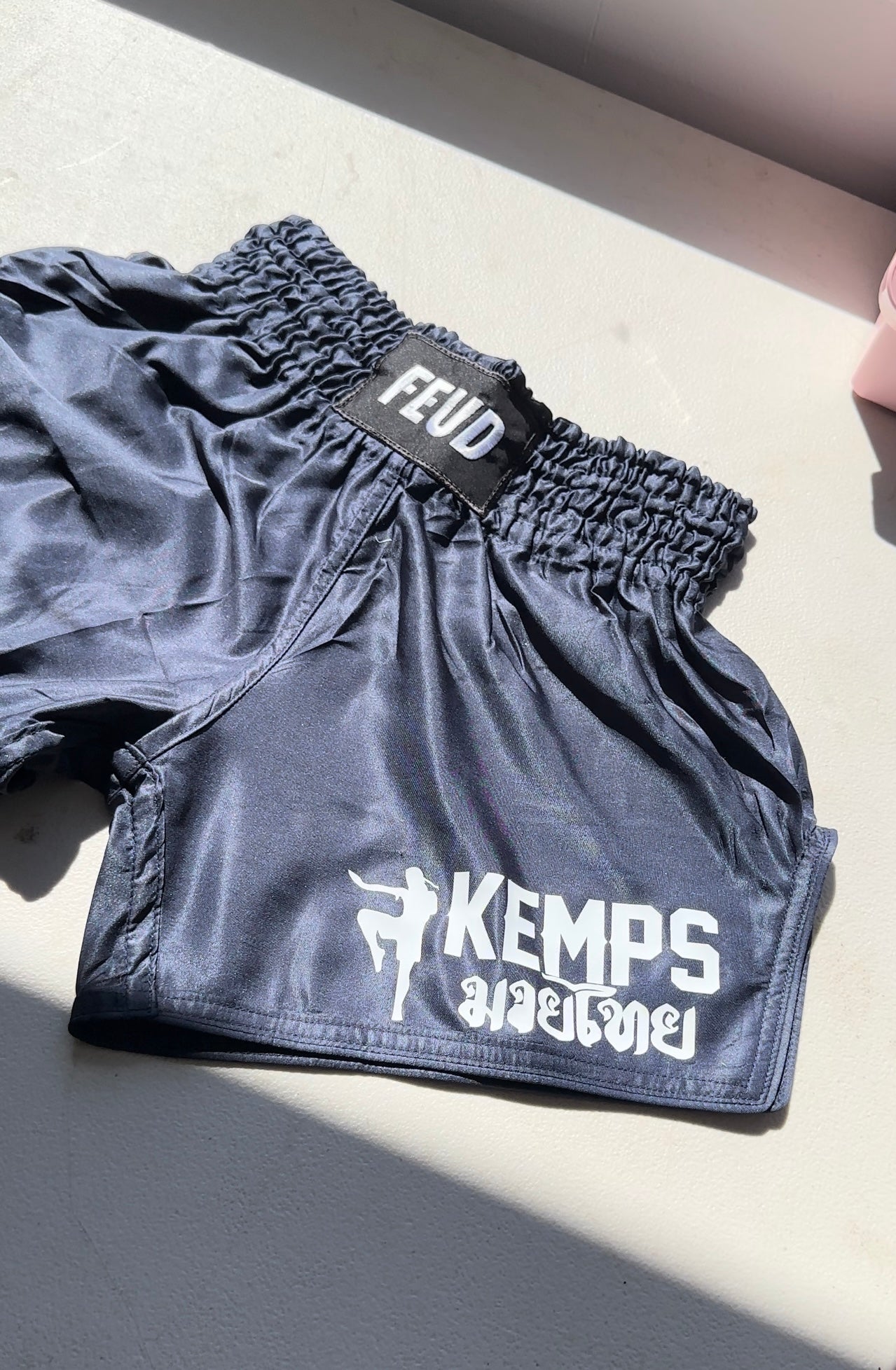 Navy Blue Thai Shorts side view