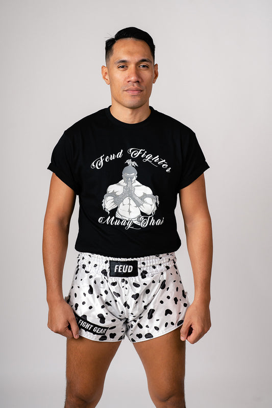 Vintage Muay Thai Tee front view on male model