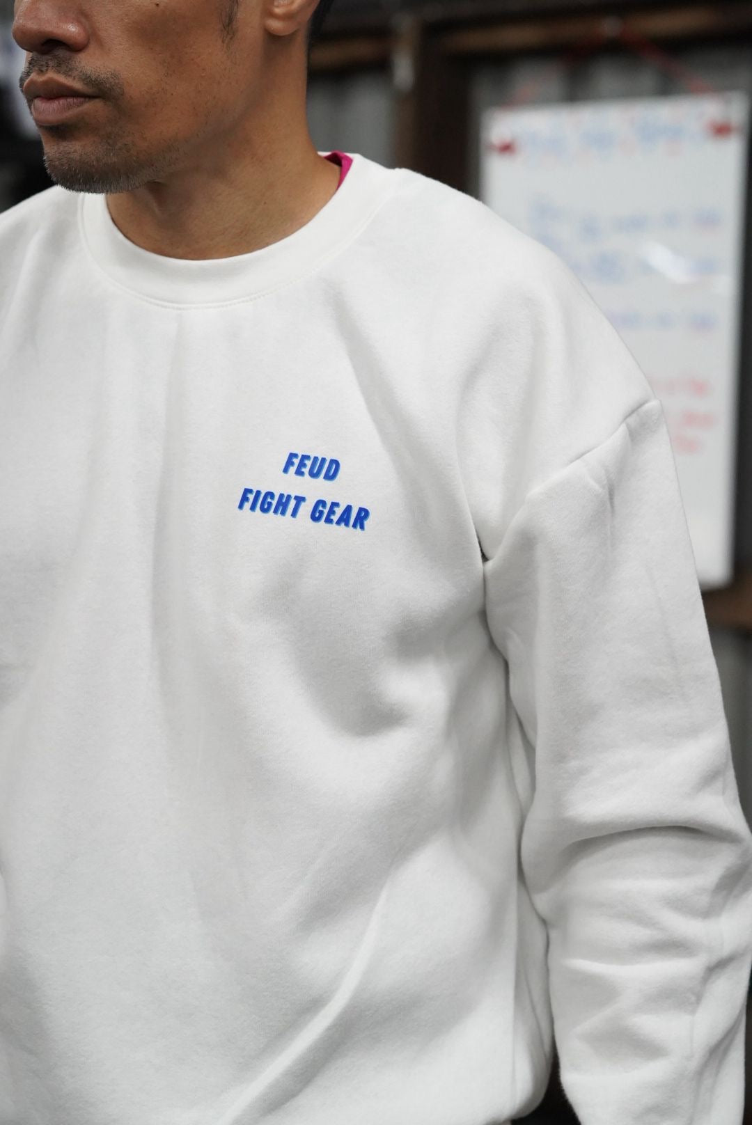LIMITED RELEASE - Retro Blue Three Things Thai Sweater - Coffee, Muay Thai, Dogs