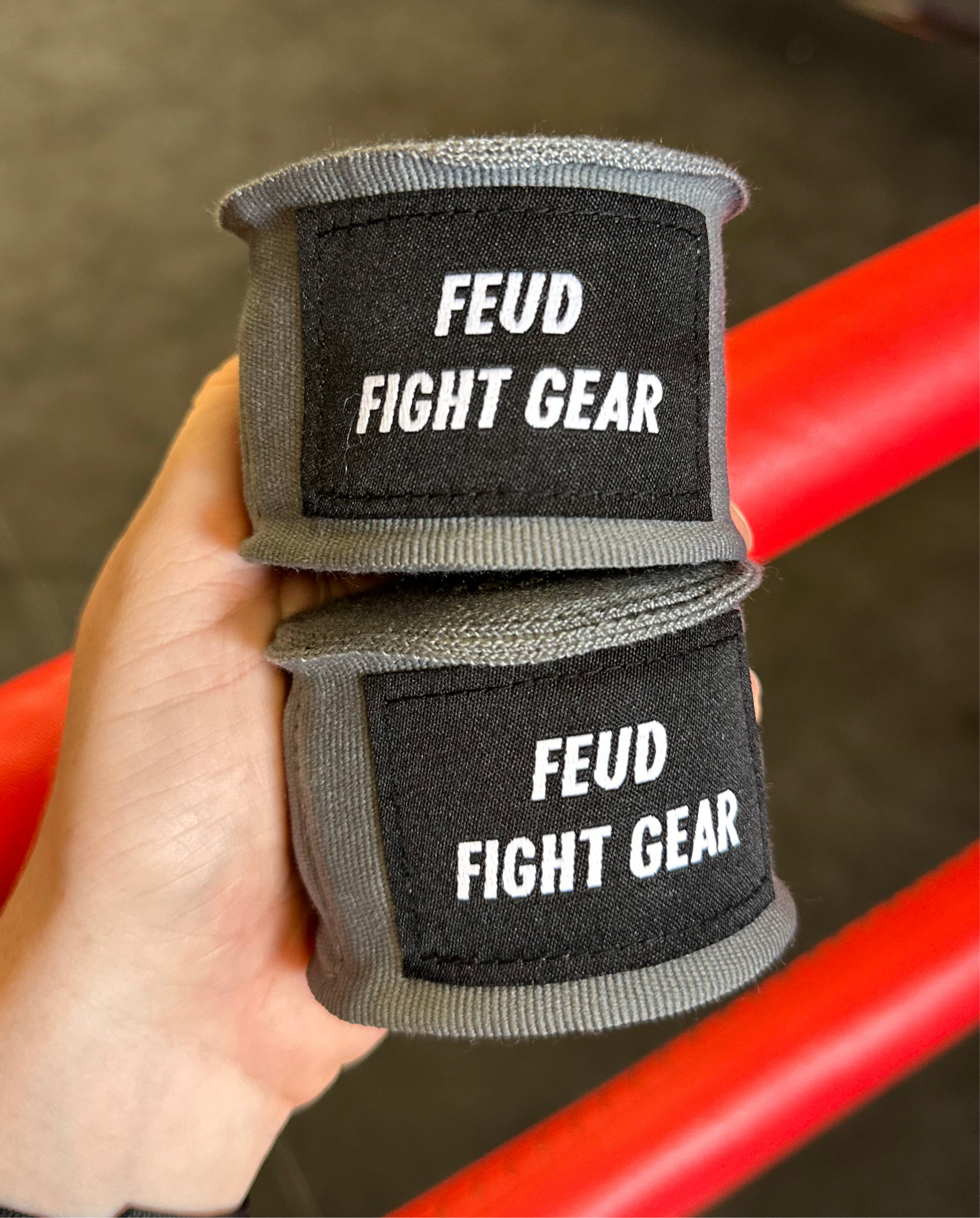 Muay Thai boxing grey hand wraps 