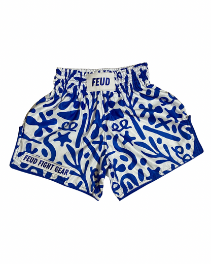 Blue Matisse Print Thai Shorts
