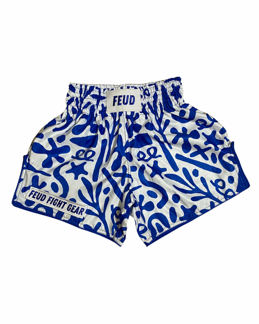 Blue Matisse Print Thai Shorts
