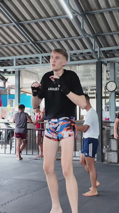 Orange & Blue Camo Thai Shorts