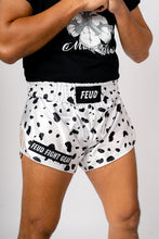 Load image into Gallery viewer, White and Black Muay Thai Shorts
